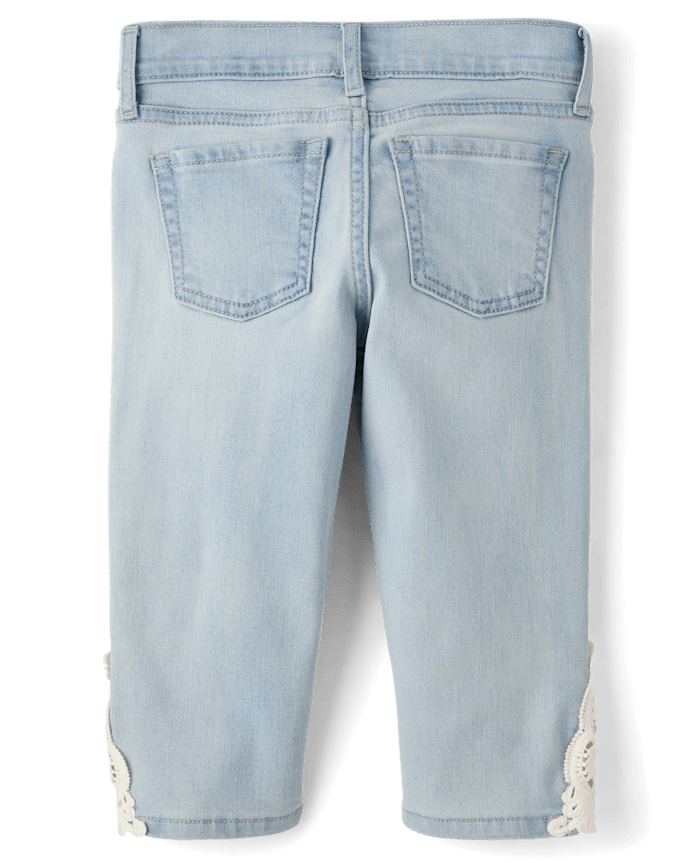 Girls Crochet Capri Jeans