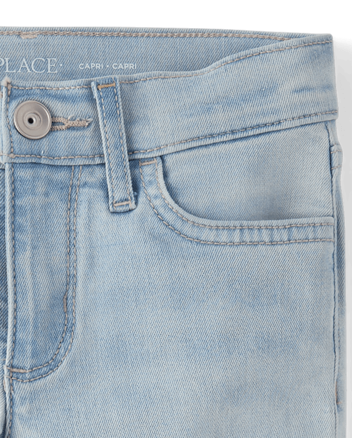 Girls Crochet Capri Jeans