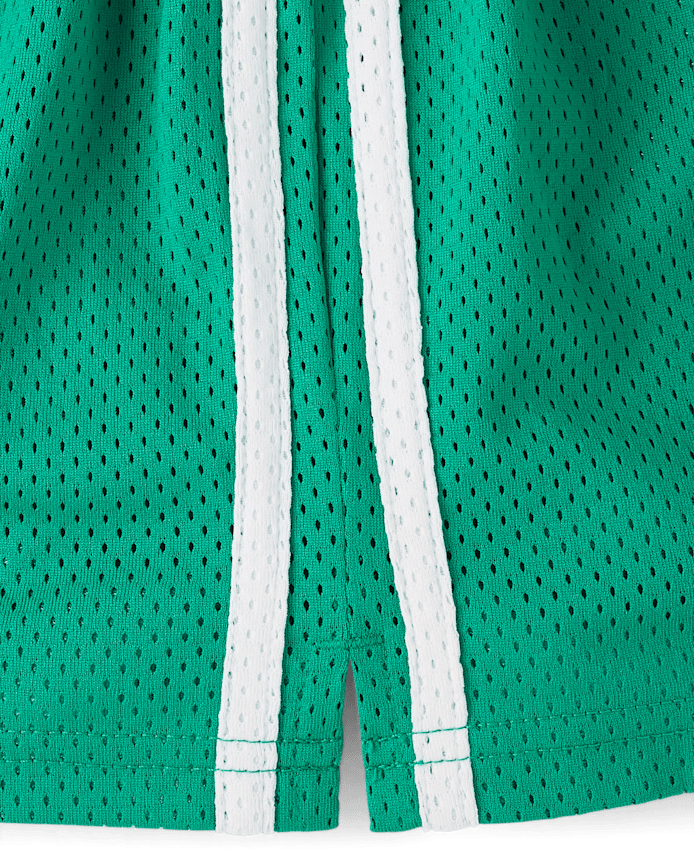 Girls Quick Dry Side Stripe Mesh Lined Active Shorts