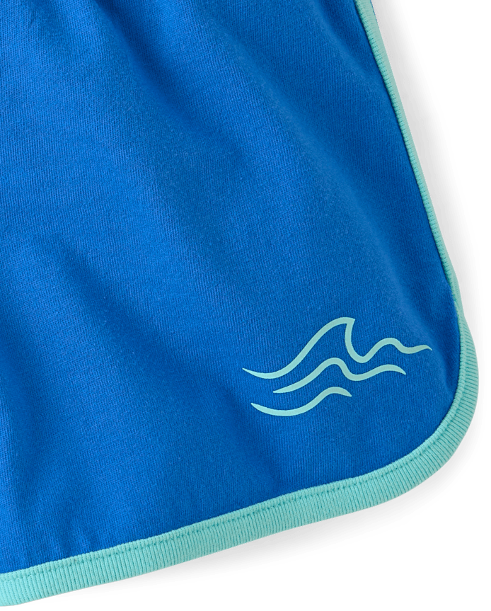 Girls Contrast Graphic Dolphin Shorts