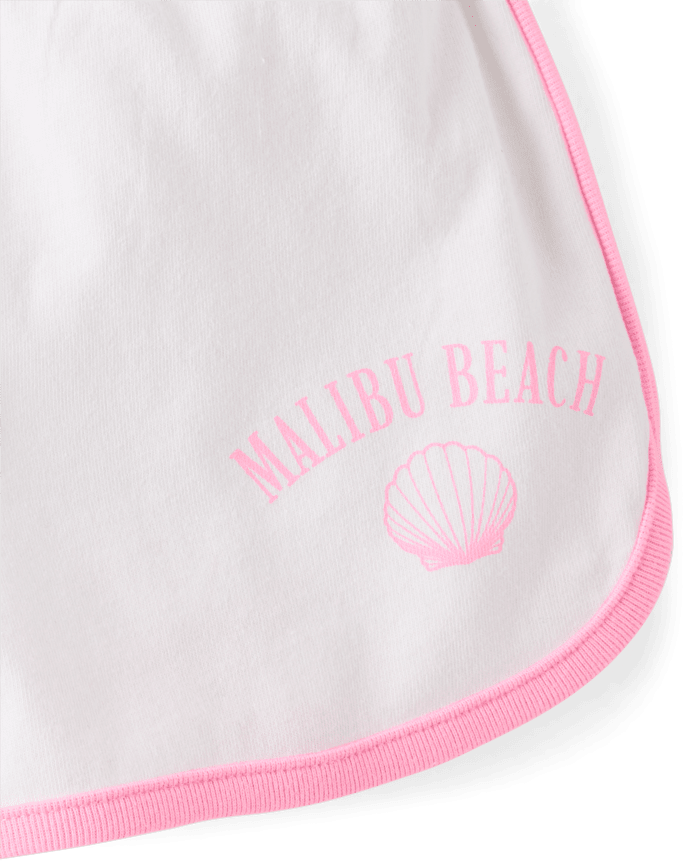 Girls Contrast Graphic Dolphin Shorts