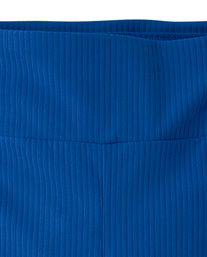 Girls Contrast Ribbed Capri Leggings