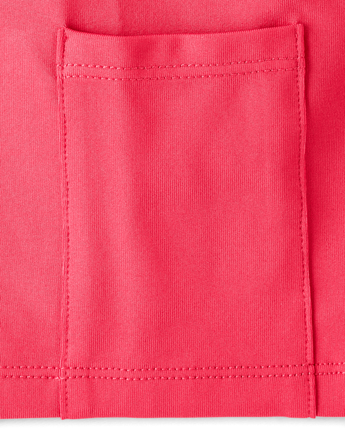 Girls Quick Dry Contrast Halter Pleated Tennis Dress
