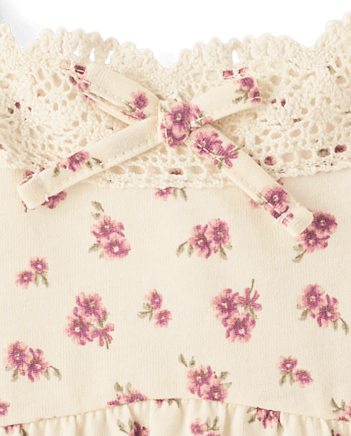 Girls Floral Tiered Tank Top