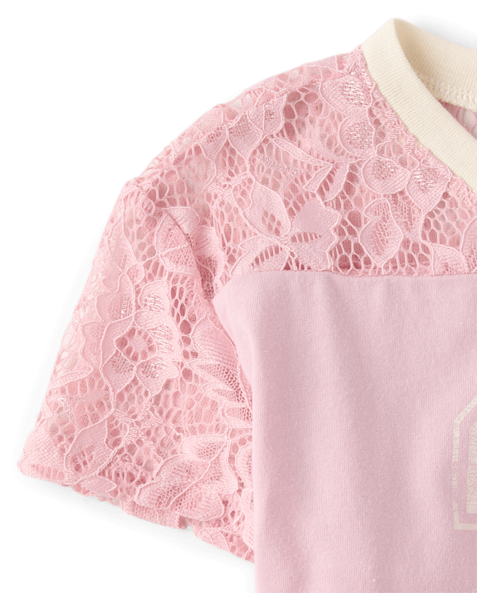 Girls Varsity Lace Football Tee