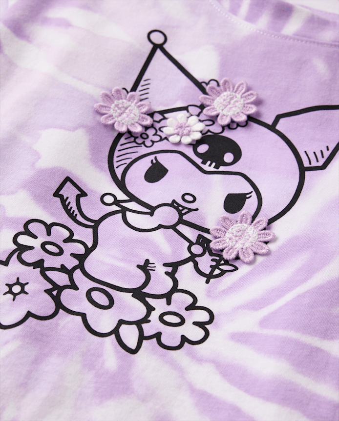 Girls Hello Kitty® Tie Dye Embellished Relaxed Top