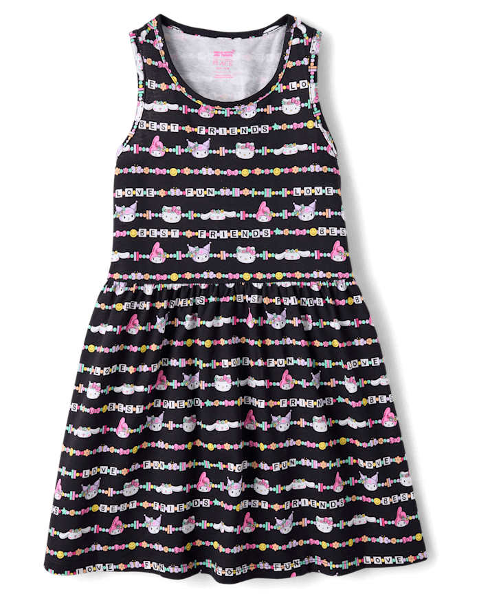 Girls Hello Kitty® And Friends Friendship Bracelet Cut-Out Tank Dress