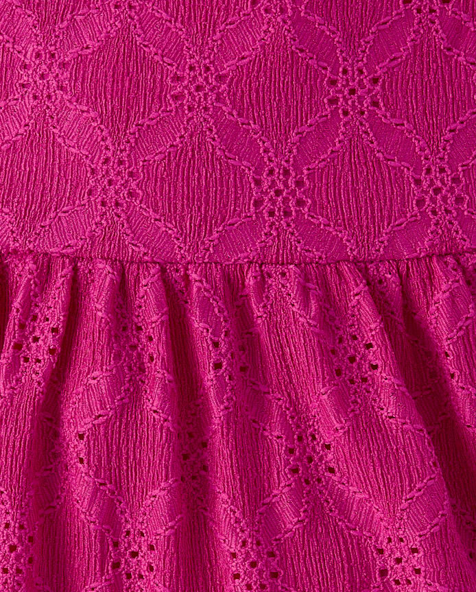 Girls Eyelet Bow Back Dress