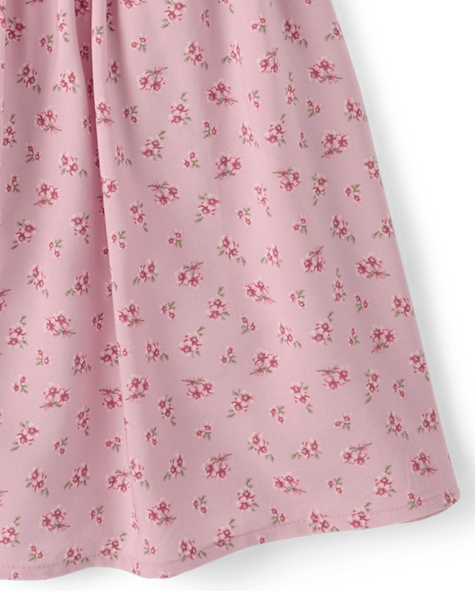 Girls Floral Bow Flutter Dress