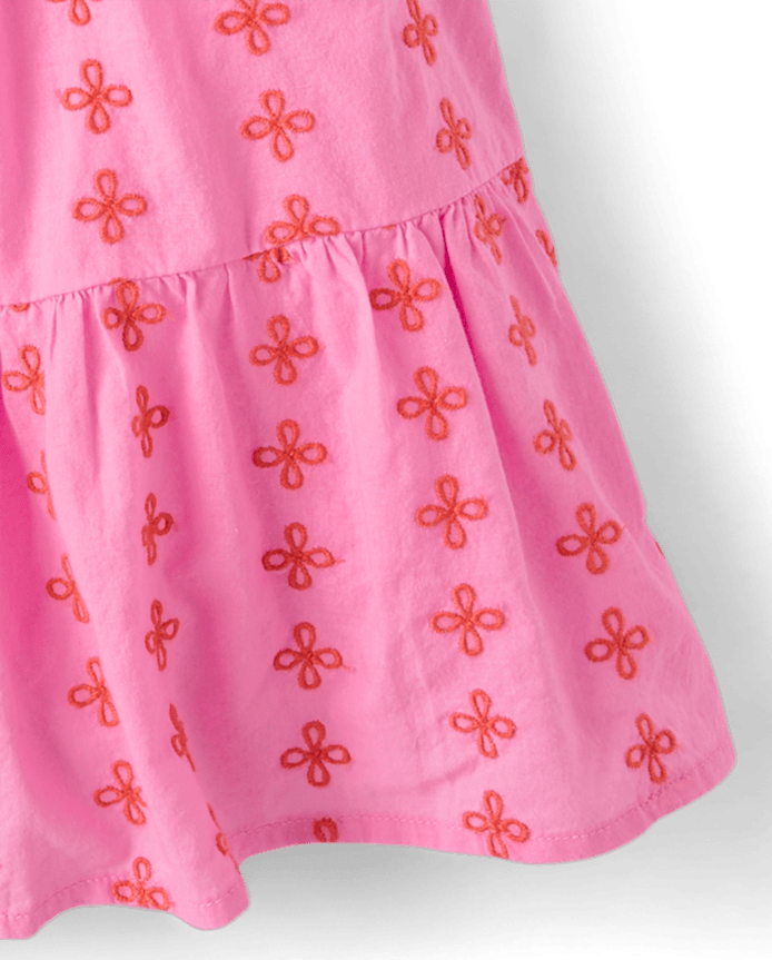 Girls Embroidered Floral Dress