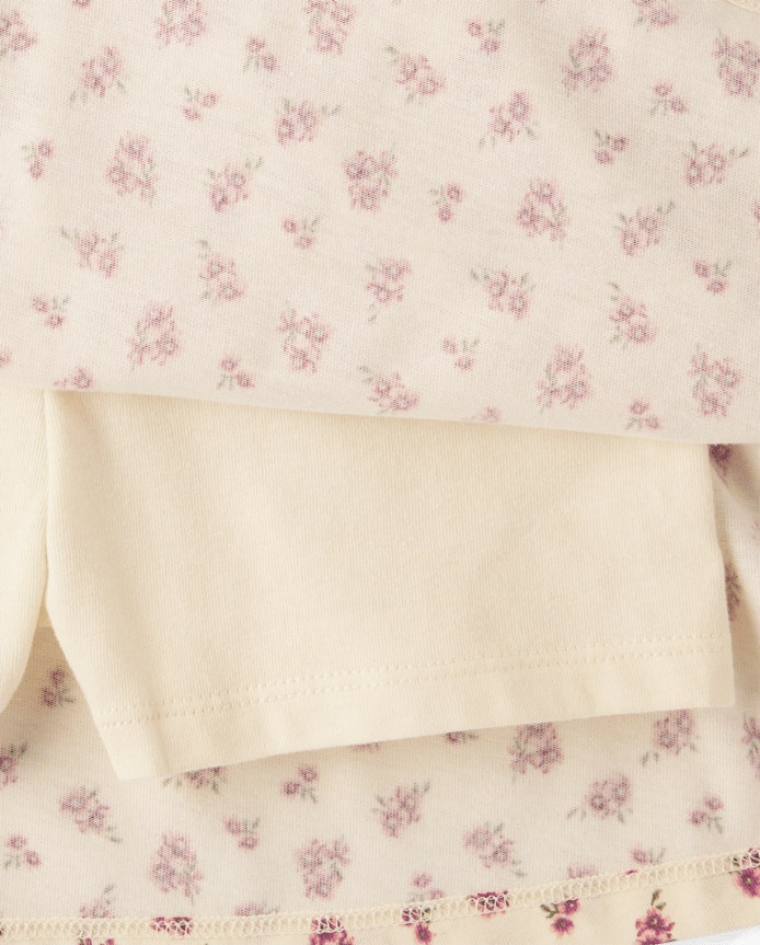 Girls Floral Keyhole V-Waist Dress