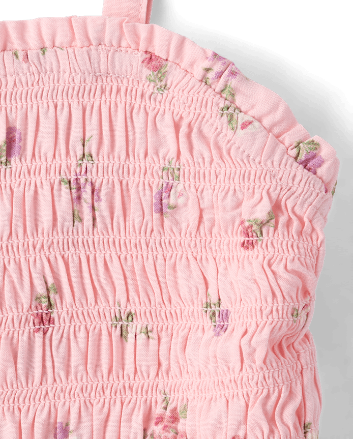 Girls Floral Ruffle 2-Piece Outfit Set