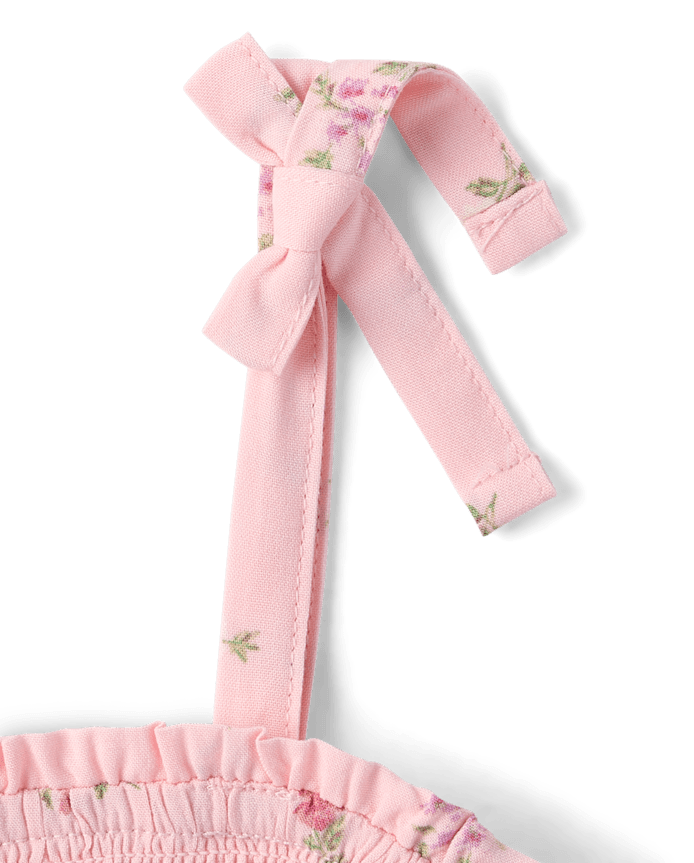 Girls Floral Ruffle 2-Piece Outfit Set