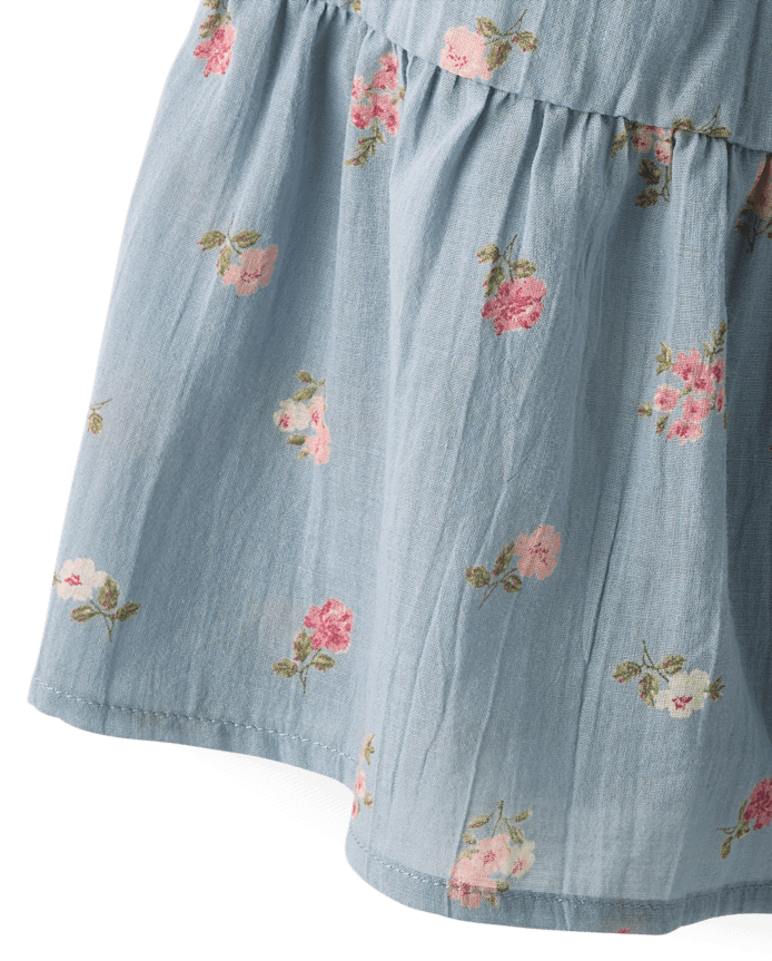 Girls Floral Textured 2-Piece Outfit Set