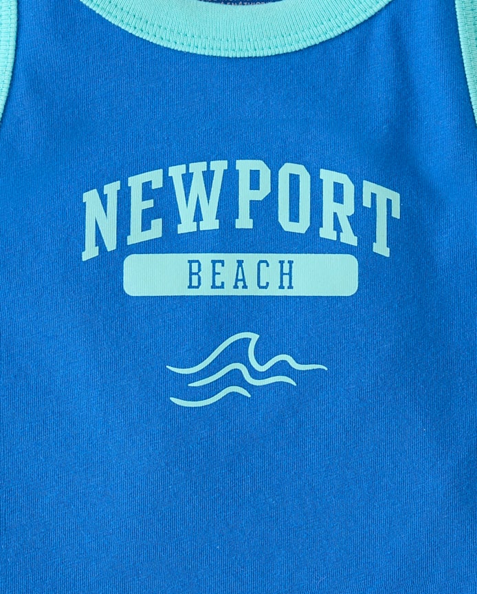 Girls Colorblock Graphic Tank Top