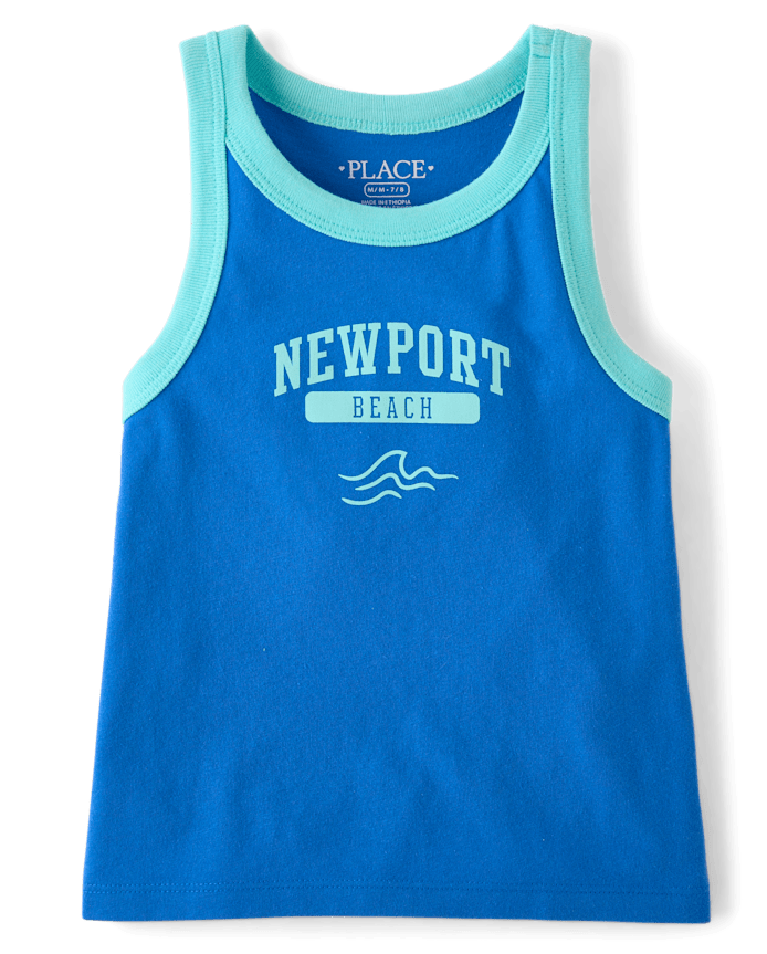 Girls Colorblock Graphic Tank Top