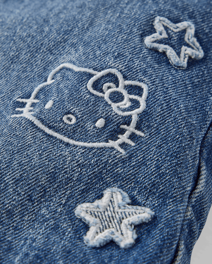 Girls Hello Kitty® And Friends Applique Star Denim Skort