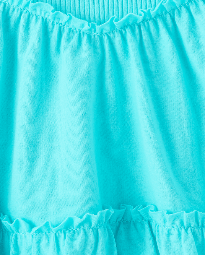 Girls Ribbed Tiered V-Waist Dress