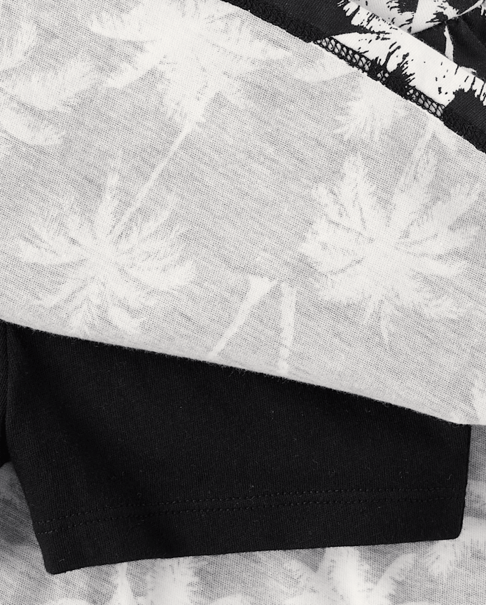 Girls Print High Rise Ruched Skort