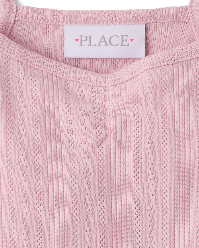 Girls Pointelle V-Waist Dress