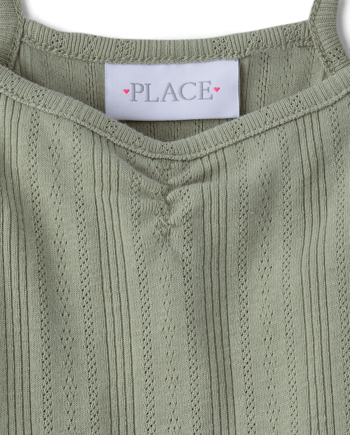 Girls Pointelle V-Waist Dress