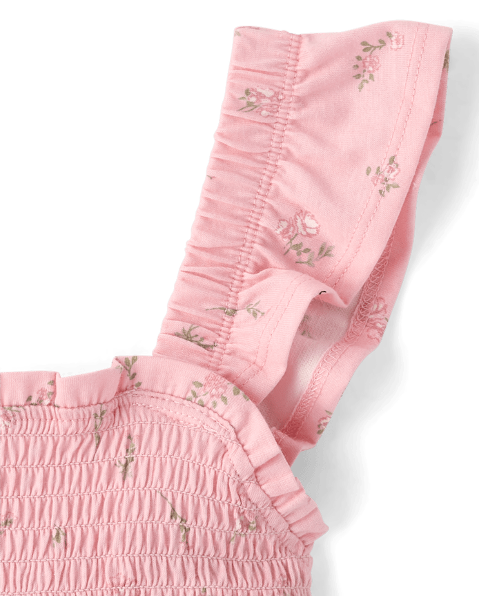 Girls Floral Ruffle Peplum Top