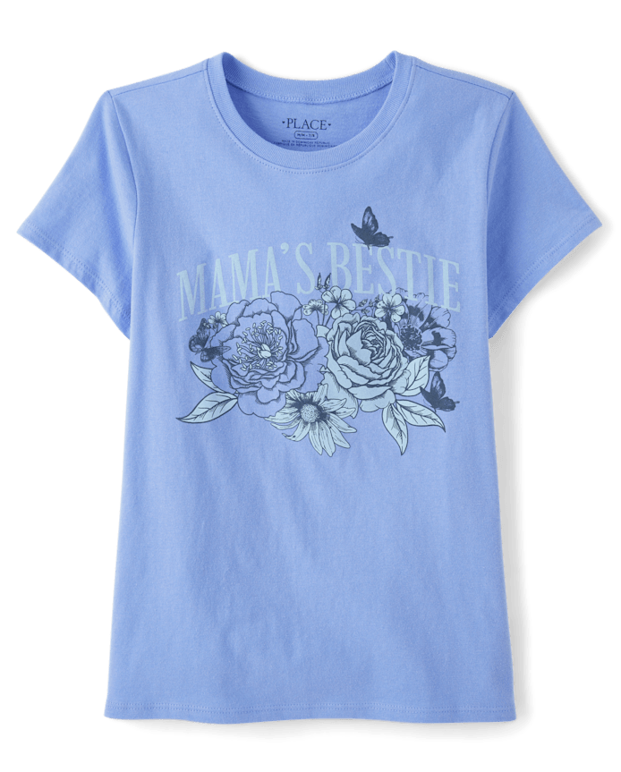 Girls Mama's Bestie Graphic Tee