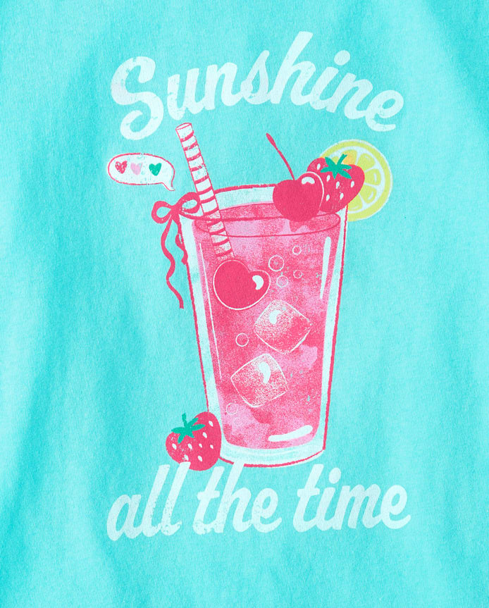Girls Summer Drink Graphic Tee