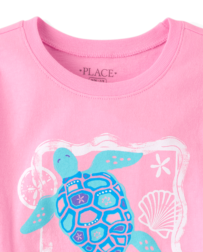 Girls Turtles Graphic Tee
