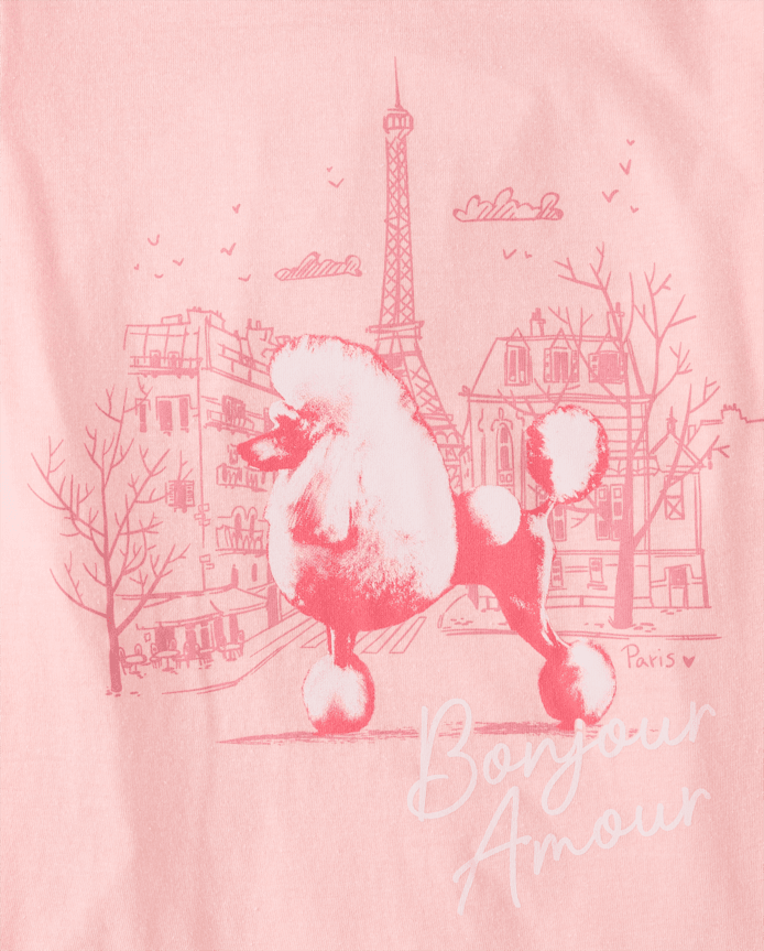 Girls Poodle Graphic Tee