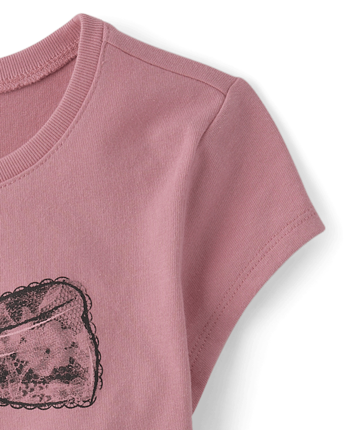 Girls Bow Graphic Baby Tee