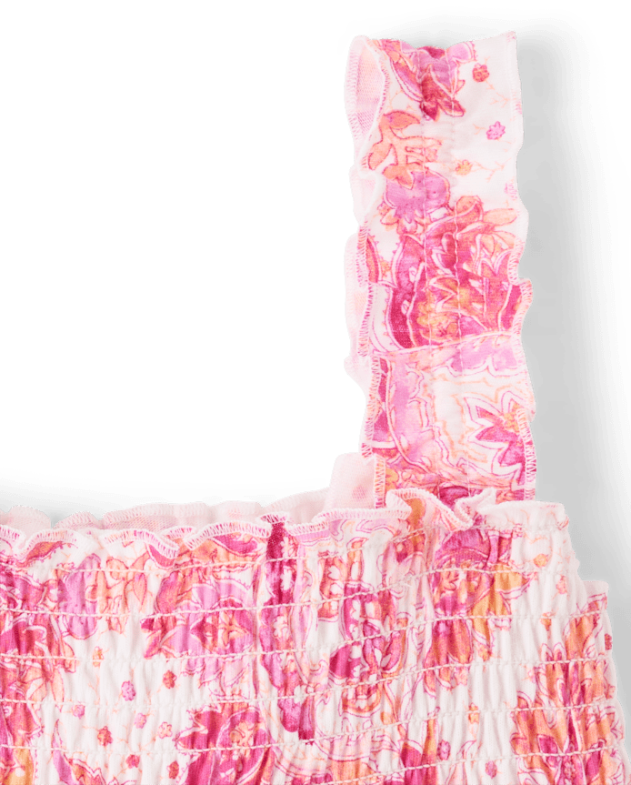 Toddler Girls Paisley Smocked Tank Top