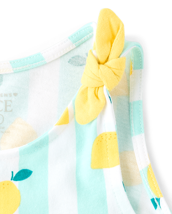 Baby And Toddler Girls Print Tie Shoulder Dress