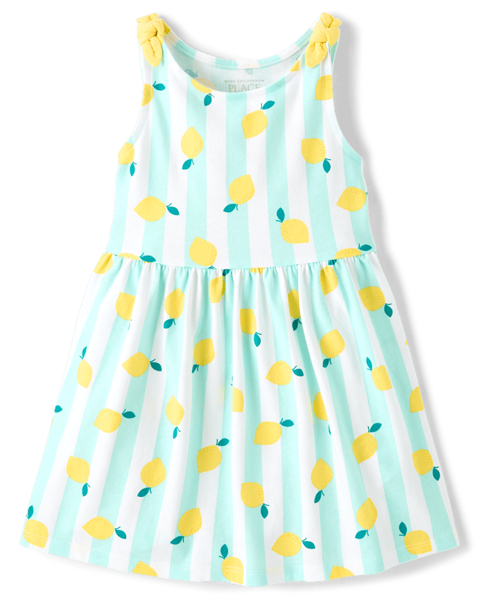 Baby And Toddler Girls Print Tie Shoulder Dress