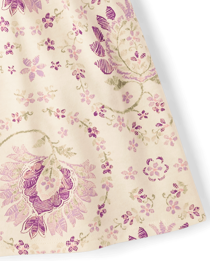 Baby And Toddler Girls Floral Paisley Smocked Dress