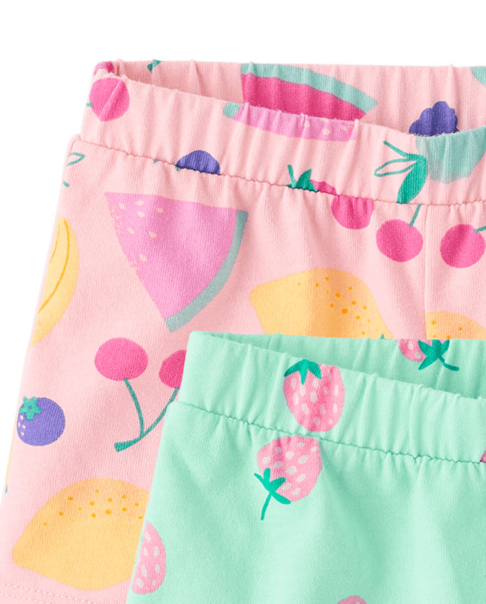 Toddler Girls Fruit Pull On Shorts 3-Pack