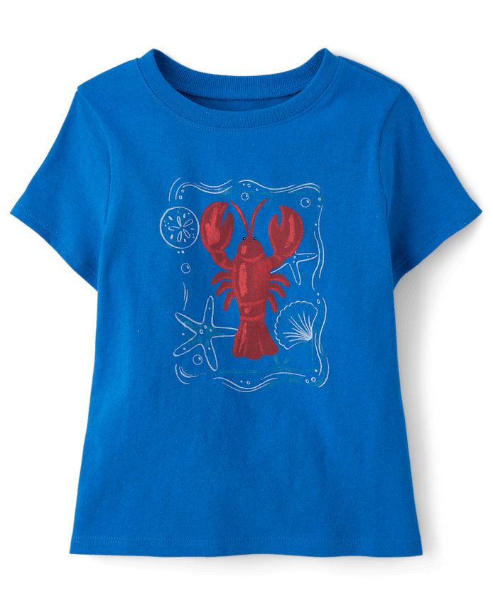 Baby And Toddler Girls Lobster Graphic Tee
