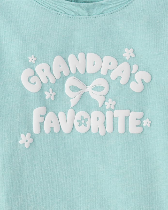 Baby And Toddler Girls Grandpa's Favorite Graphic Tee