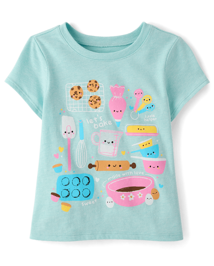 Baby And Toddler Girls Baking Graphic Tee
