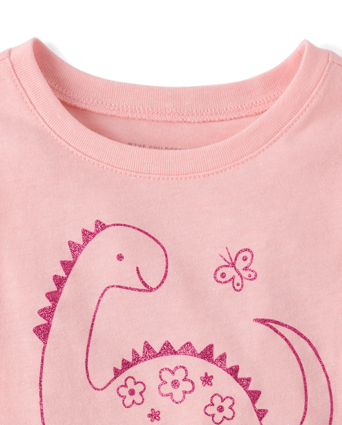 Baby And Toddler Girls Dino Graphic Tee
