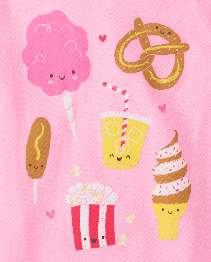 Baby And Toddler Girls Snacks Graphic Tee