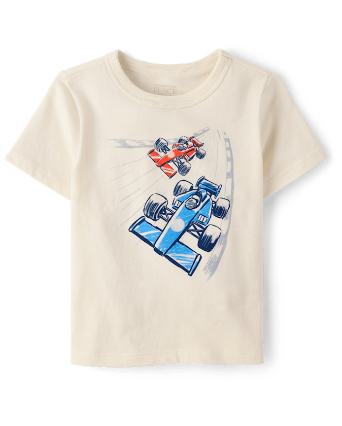Baby And Toddler Boys Racecars Graphic Tee