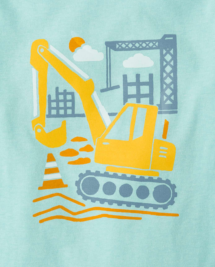 Baby And Toddler Boys Excavator Graphic Tee