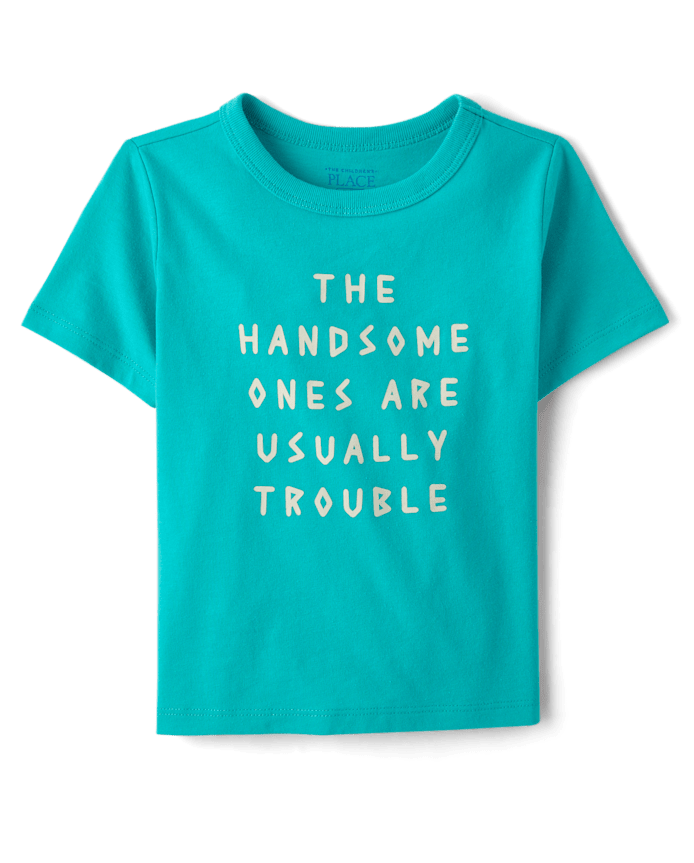 Baby And Toddler Boys Usually Trouble Graphic Tee