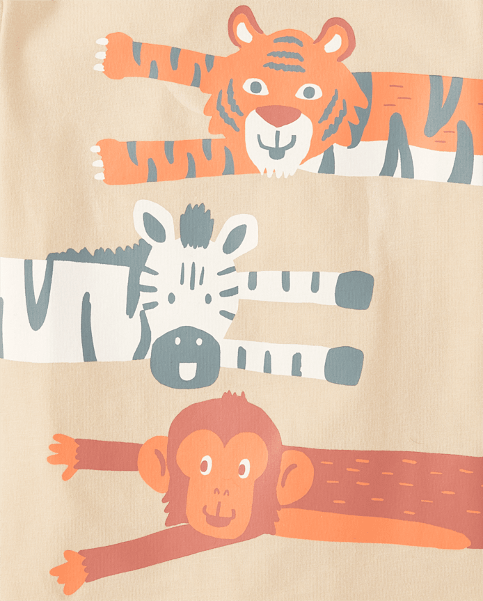 Baby And Toddler Boys Zoo Animals Graphic Tee