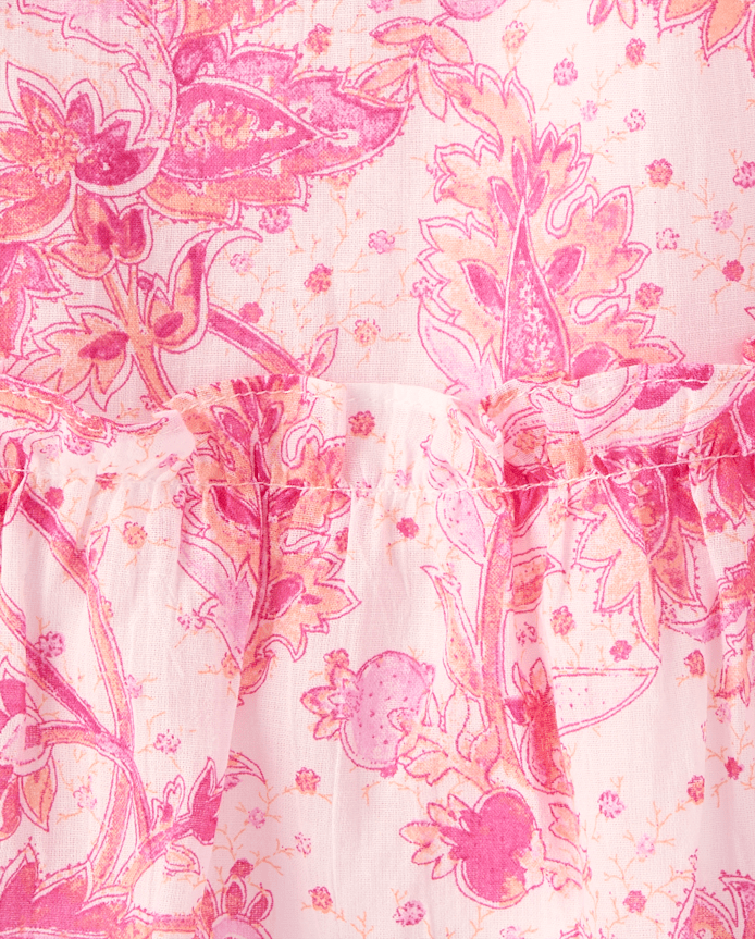 Baby And Toddler Girls Paisley Textured Shift Dress