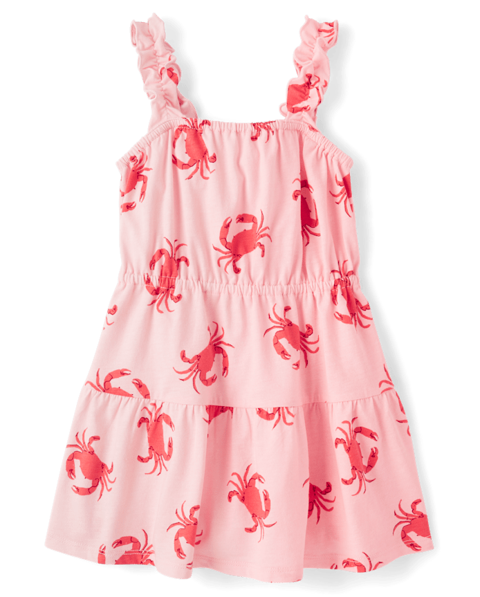 Baby And Toddler Girls Print Ruffle Dress