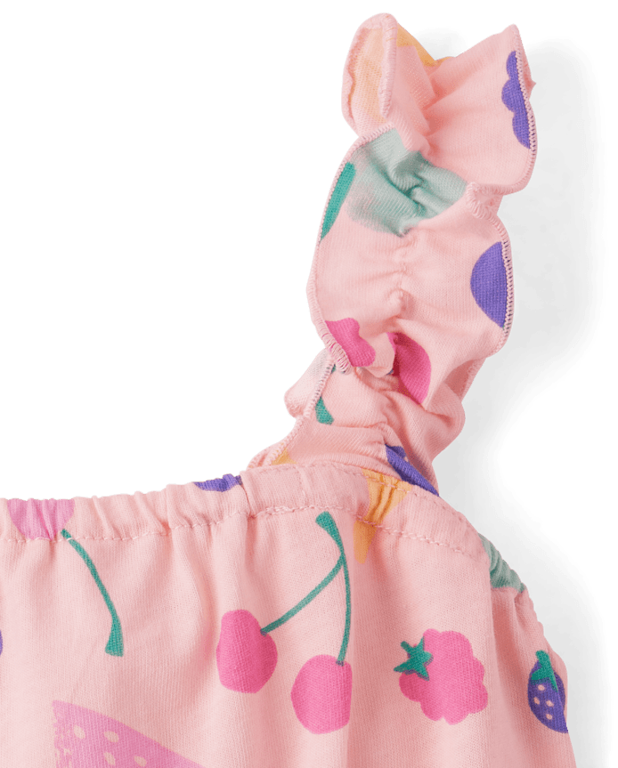 Baby And Toddler Girls Print Ruffle Dress