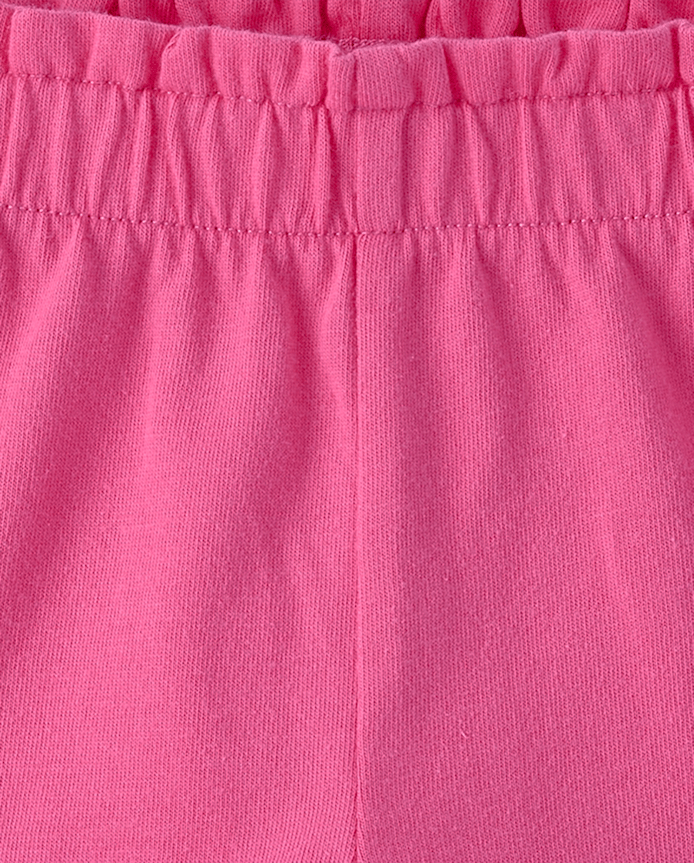Baby And Toddler Girls Paperbag Waist Pull On Flowy Shorts