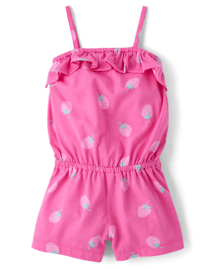 Baby And Toddler Girls Print Ruffle Romper